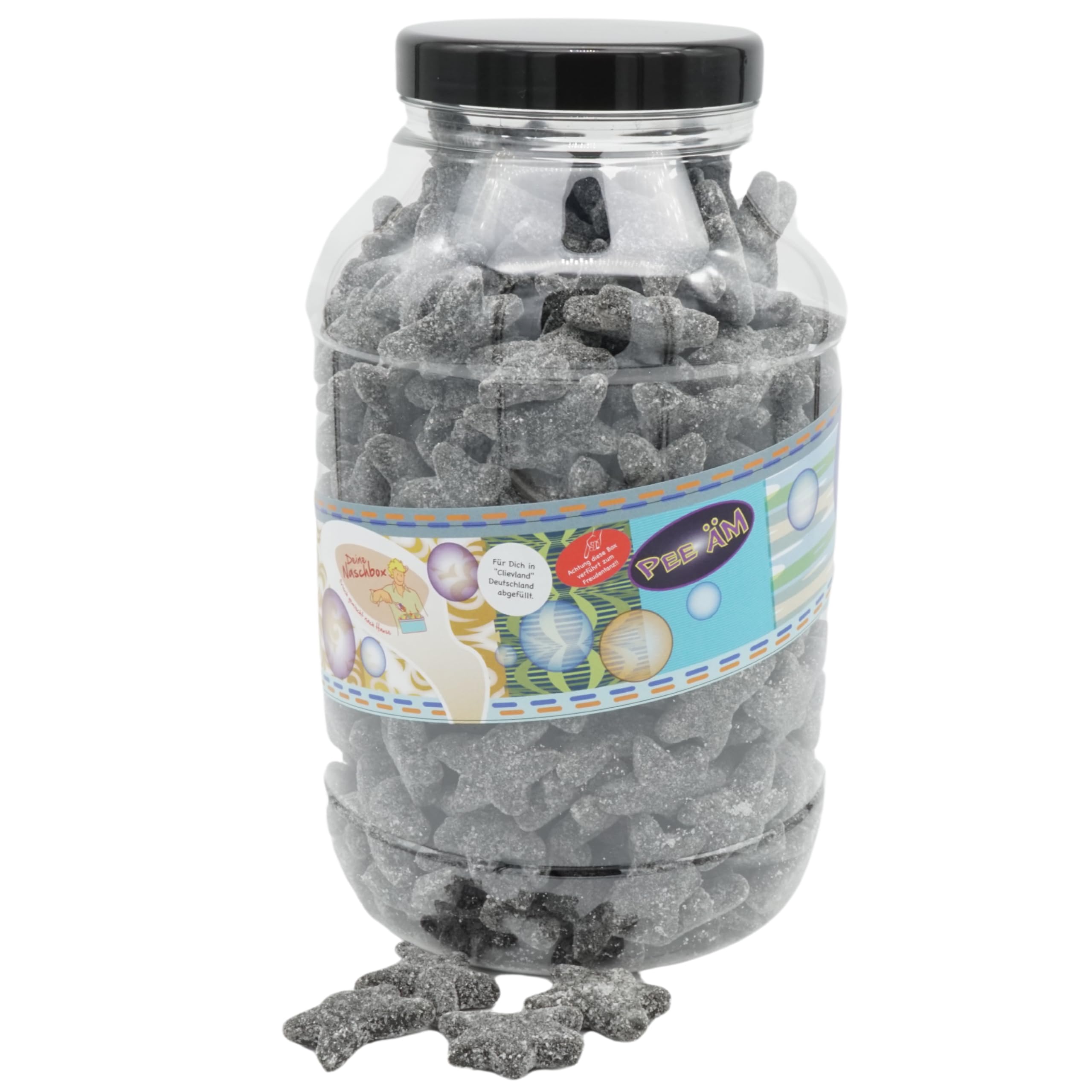 Deine Naschbox | Extra starke Lakritz Seesterne | 3kg Mega Pot | XXL Großpackung für Party, Candybar & als Geschenk - Intensiv würziger Geschmack