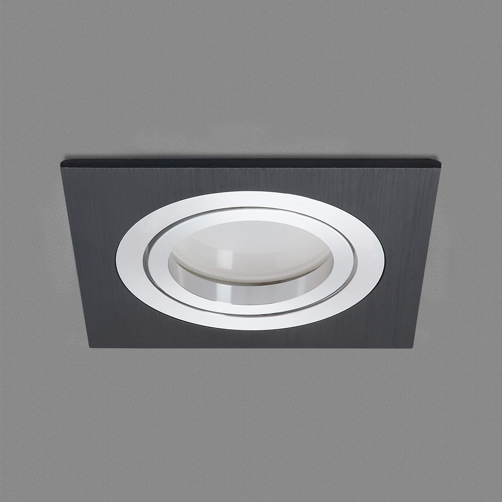 HCFEI LED inbouwspot ultra vlak | 425 lumen | 230V 5W | dimbaar | behuizing vierkant | zwenkbaar | wit-mat (10 stuks - warm wit