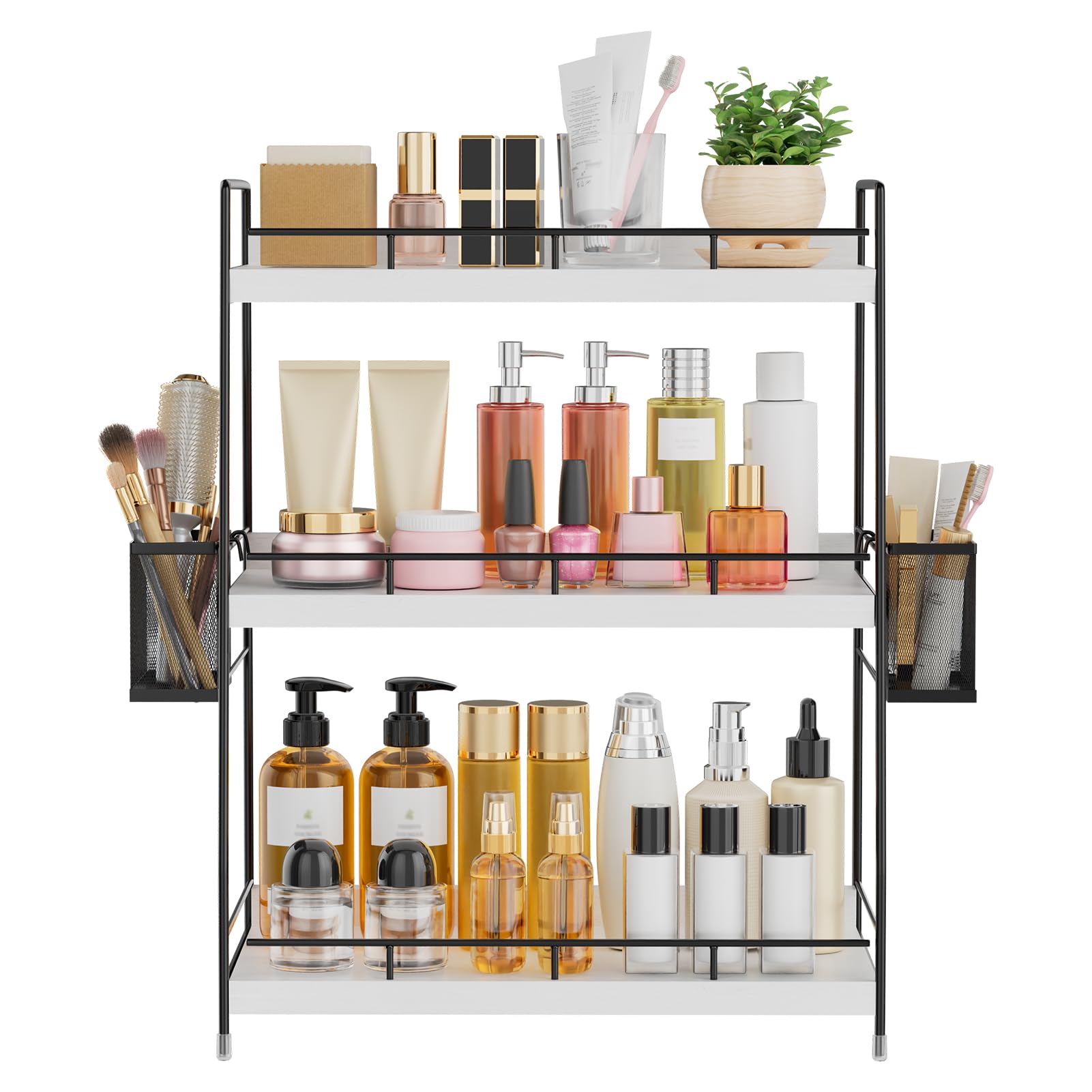 Photo 1 of BSTSLL 3 Tier Wood Bathroom Counter Organizer - White