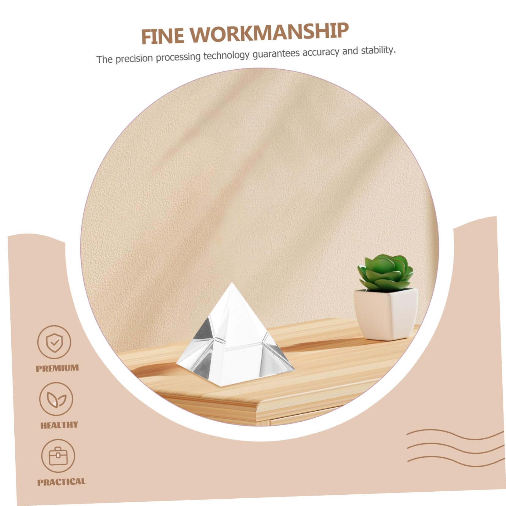 Anneome Hexagonal Prism Glass Pyramid Prism Light Sun Catcher Decor Classroom Teaching Aid