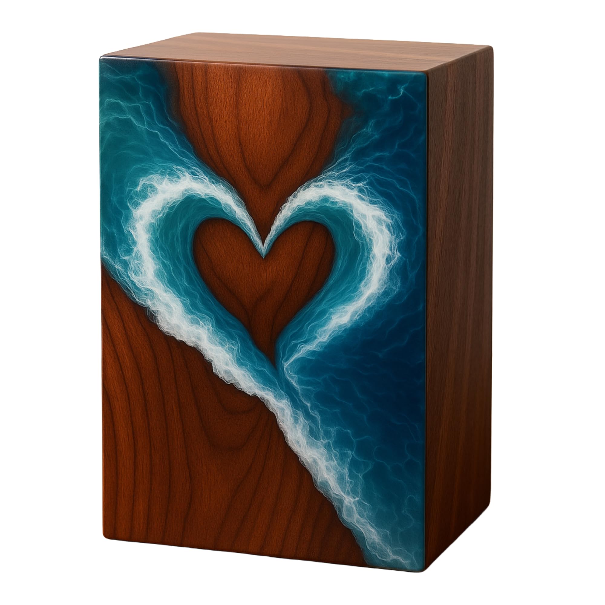 Wooden Urn for Human Ashes Cremation Urn for Adult Ashes Funeral Urns for Adult Men Ashes Wooden Pet Urns for Dogs (Standard, (Large - 11.25" Hx6.25 W (250 Cu/in))