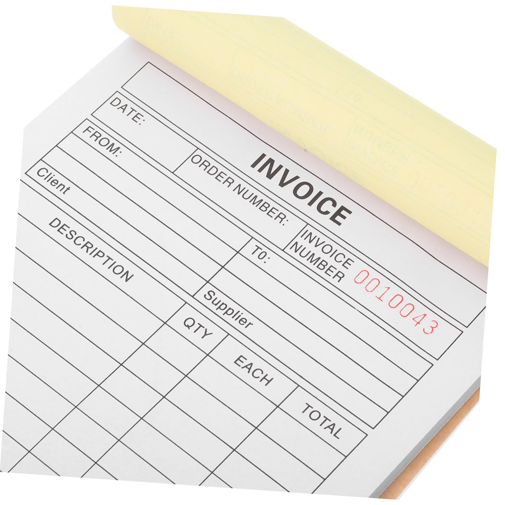 Angoily Cahier de Facture Auto Entrepreneur 2pcs Carnet de Reçus Commerciaux en Papier, Format Trois Volets, Design Compact, pour Petites Entreprises et Boulangeries