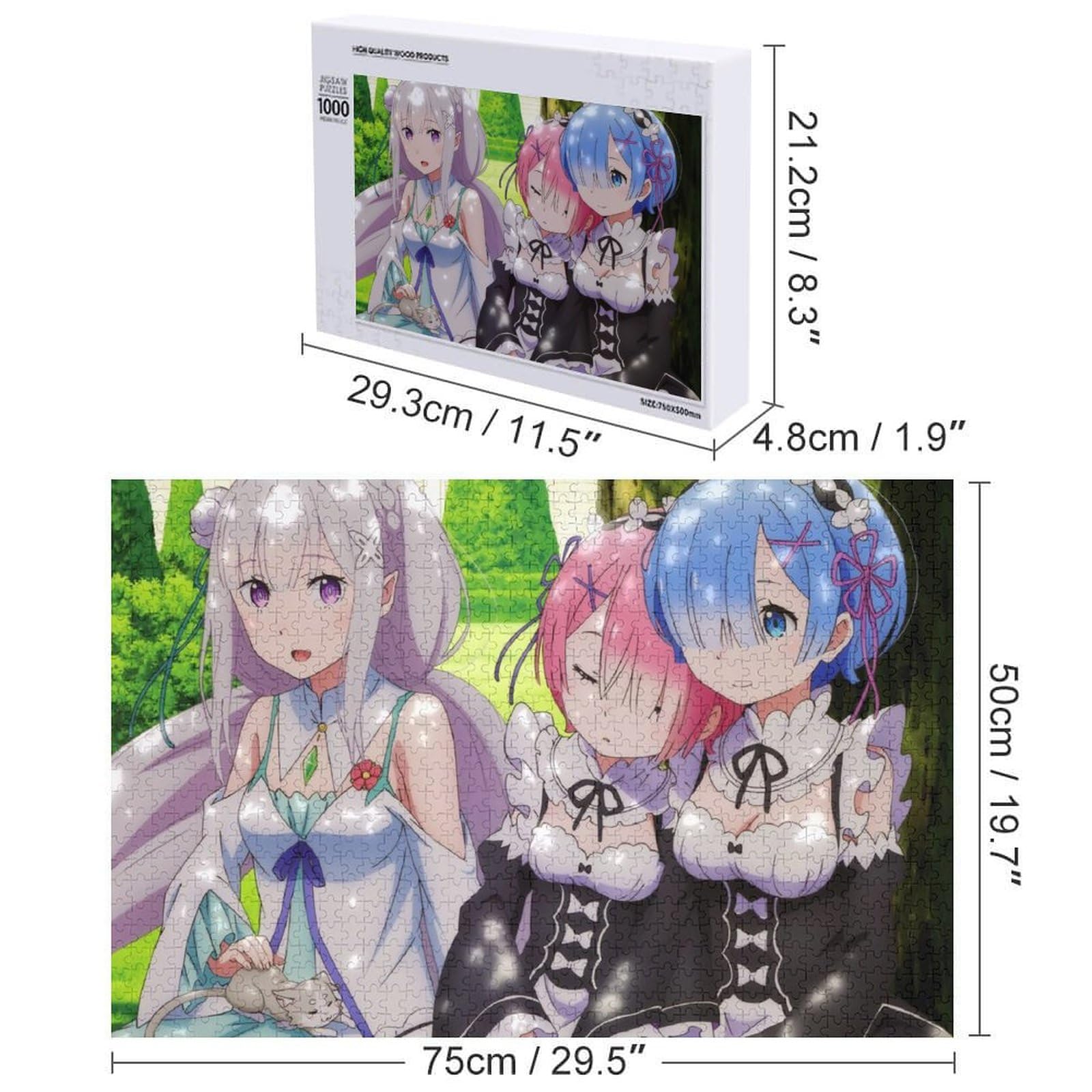 Amazon.co.jp: リゼロ レム パズル 1000 PCS おもちゃを学ぶ 脳の