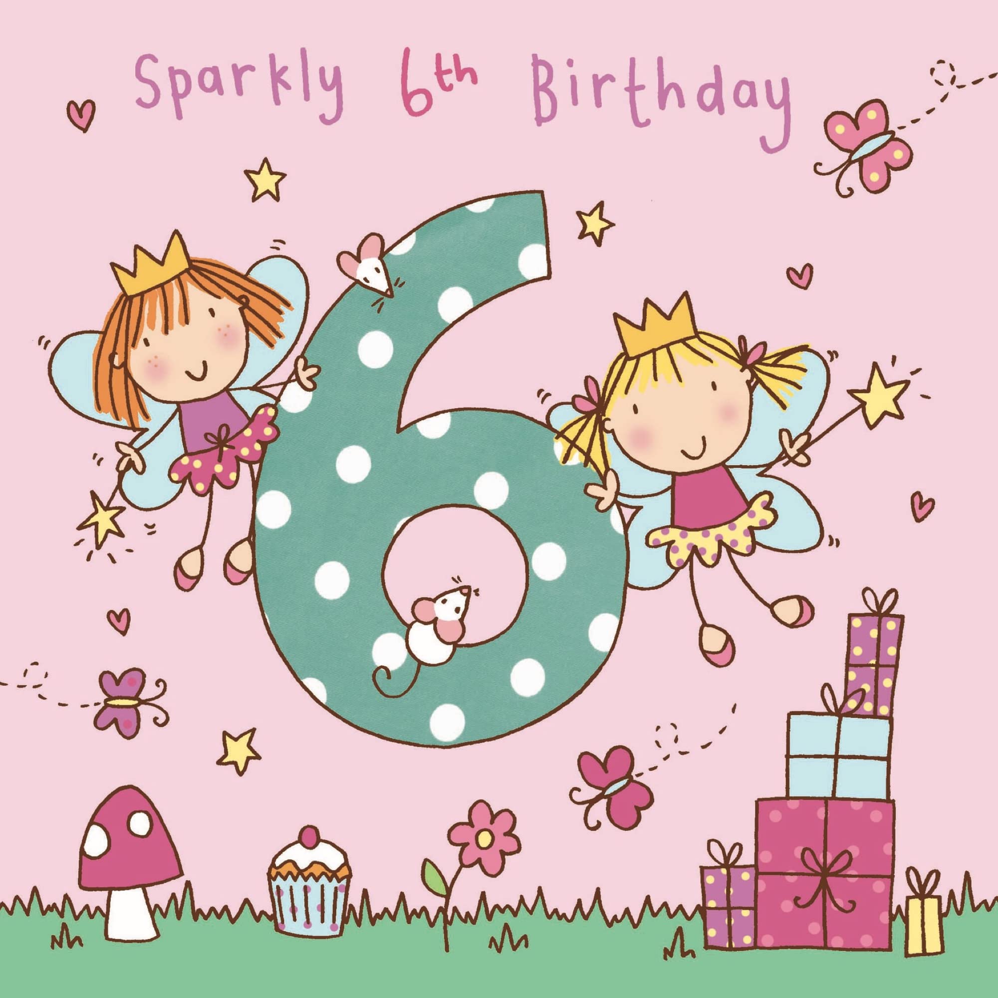 Biglietto Pop-Up 3D Per 6° Compleanno Bambina – Con Palloncini E Torta, Idea Regalo Per Figlia O Nipote