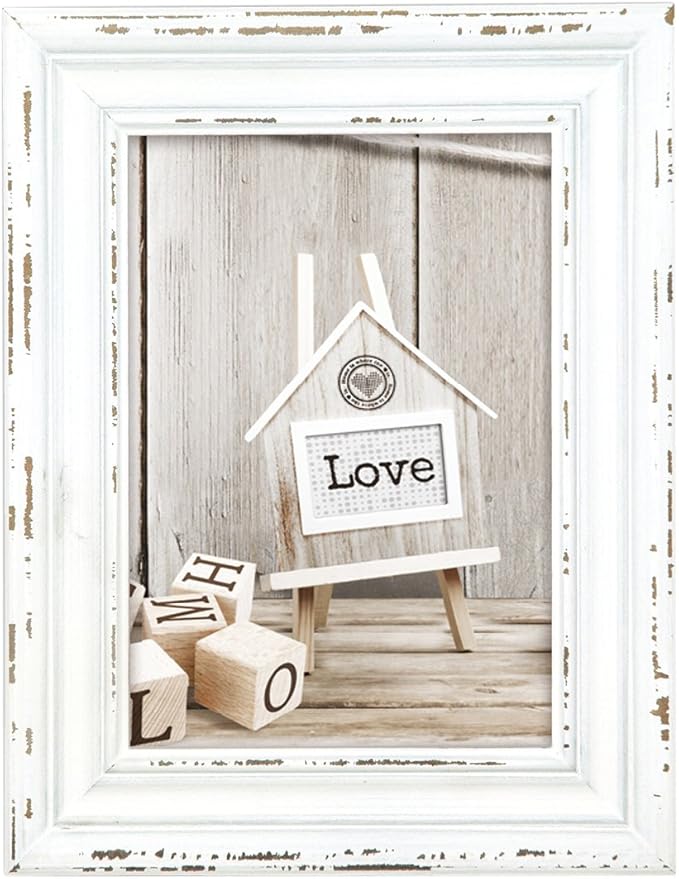 Zep Rivoli SY946W Bilderrahmen, Holz, Weiß, 10 x 15 cm