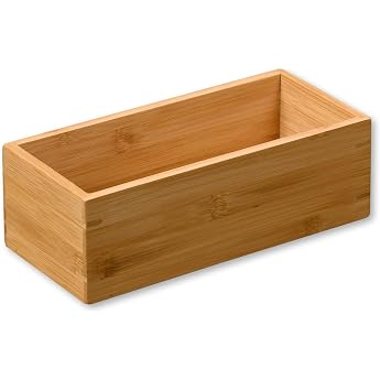 Kesper 57404 Bamboo Storage Box 24 x 11 x 8 cm Brown