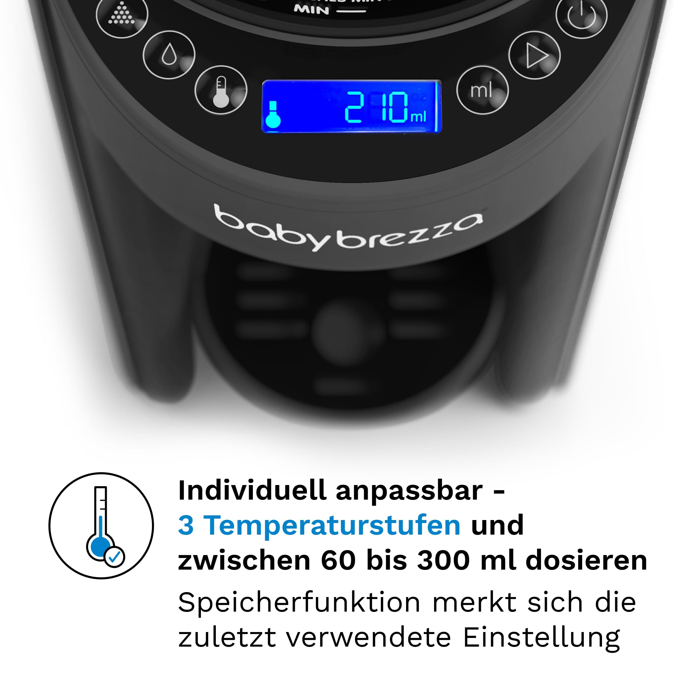 Baby Brezza Formula Pro Advanced Automatischer Flaschenzubereiter, 3 Temperaturen, BPA-frei, Charcoal Grau