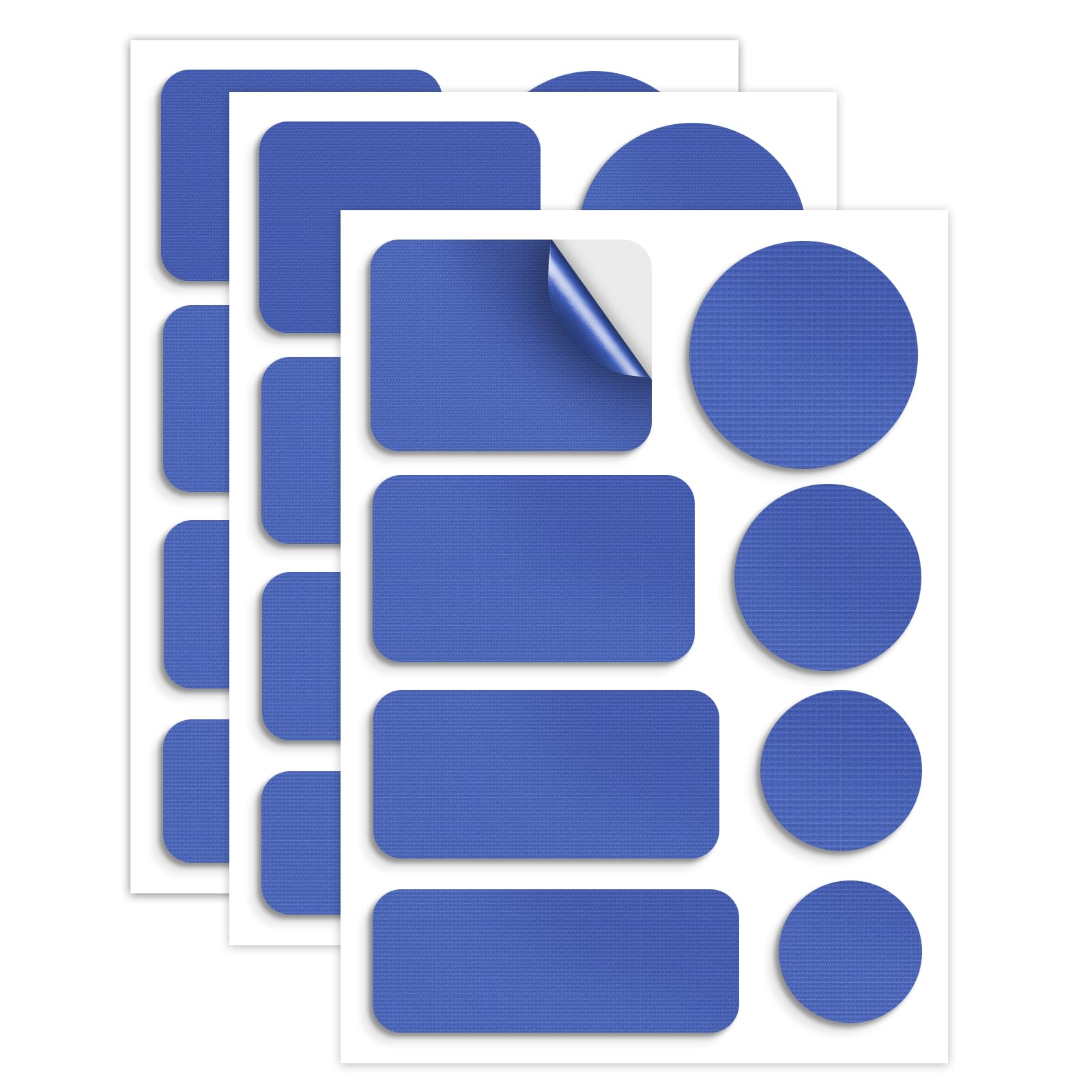 Skystuff 24PCS Self-Adhesive Nylon Repair Patches for Tent, Down Jacket, Clothing & Puffer Coat - Heavy Duty Waterproof Fabric Tape Repair Kit for Outdoor Gear, Sleeping Bag, Backpack, Royal Blue
