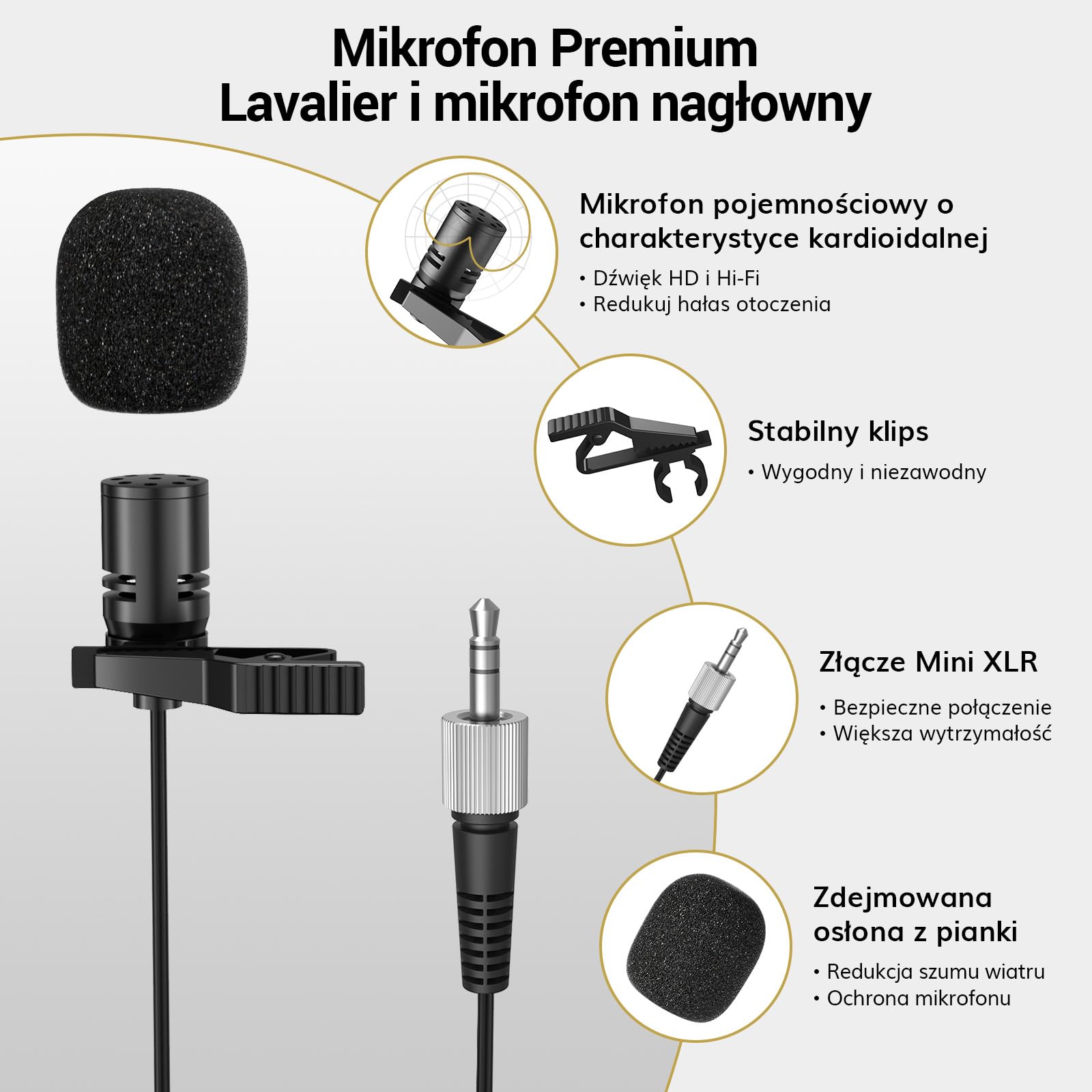 Bezprzewodowy zestaw TONOR UHF z 4 nadajnikami bodypack/zestawem słuchawkowym/mikrofonem typu lavalier, bezprzewodowy mikrofon 4x5 częstotliwości o zasięgu 60 m do wokalnego karaoke, DJ PA, TW364