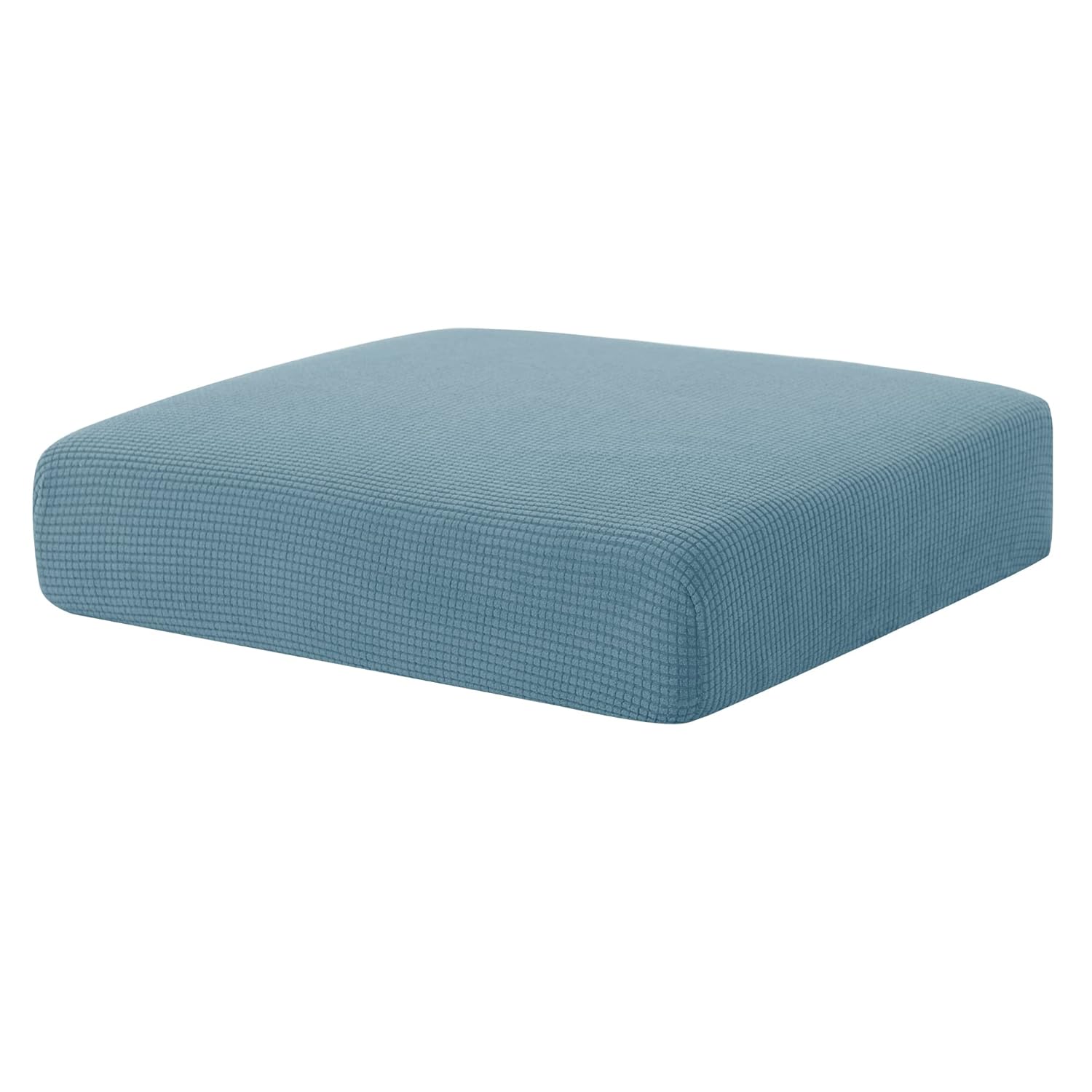 Bundle of Hokway Couch Cushion Covers Stretch Cushion Covers Sofa Seat Cushion Slipcover Cushion Protector(SmokyBlue, 1pc+2pc)