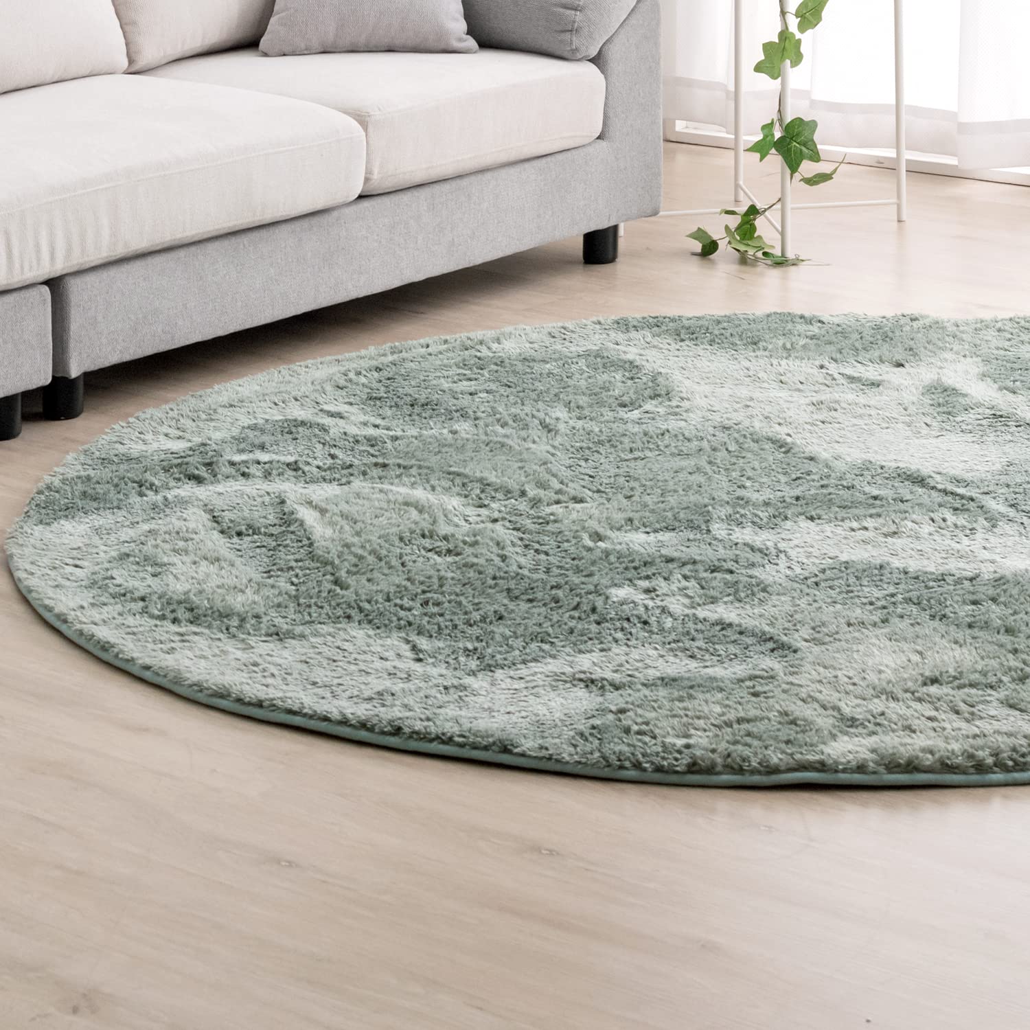 Amazon | タンスのゲン ラグ 円形 マット 直径100cm 防ダニ すべり止め