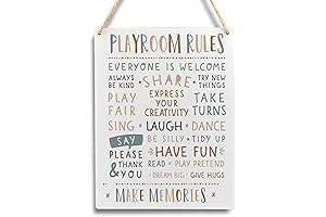 Boho Playroom Rules Wall Decor