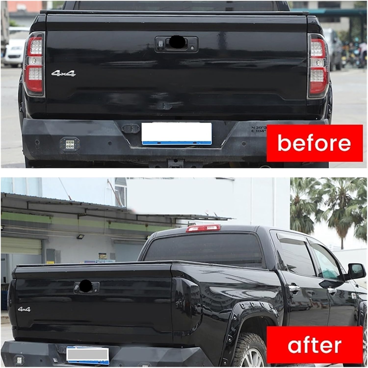 2Pcs Compatible For Toyota 2014-2020 Car Smoked Black Rear Tail Light Decor Cover Taillight Lamp Trim Garnish Lamp Hoods