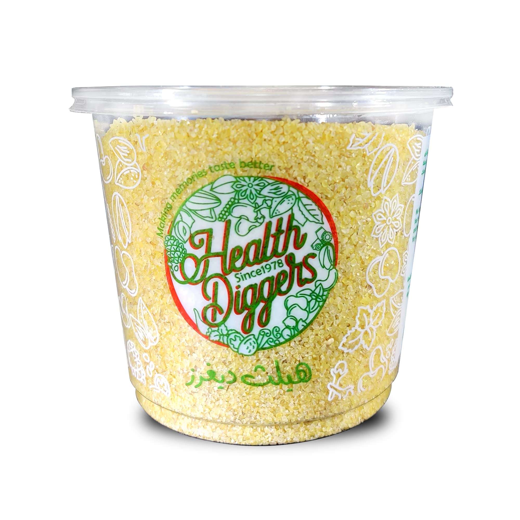 Health Diggers White Burgoul Fine Bulgur Cracked Whole Grain Wheat Nutritious & Healthy Quickly and Easy to Prepare Grains Virgin Wheat Boil 500 Grams