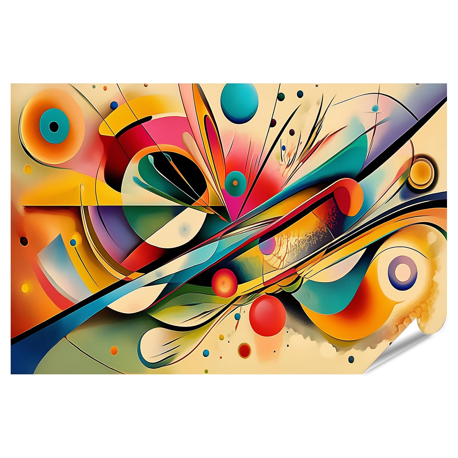 islandburner Prime XXL - Poster astratto Kandinsky arte con colori e forme vivaci