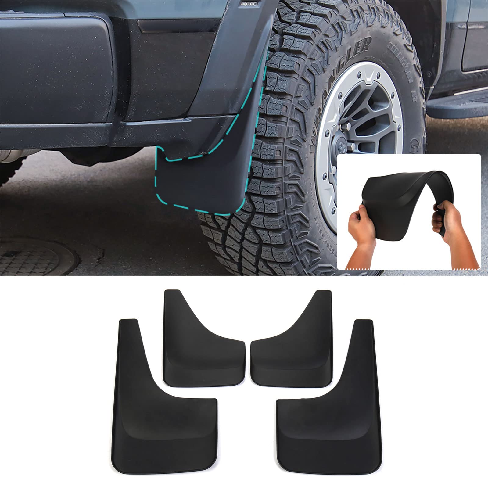 Truck Protection Dodge Ram 1500 TRX Mud Flaps - No Drill Installation  Splash Guards Set Of 4 (2021-2023) TRX Splash Guards