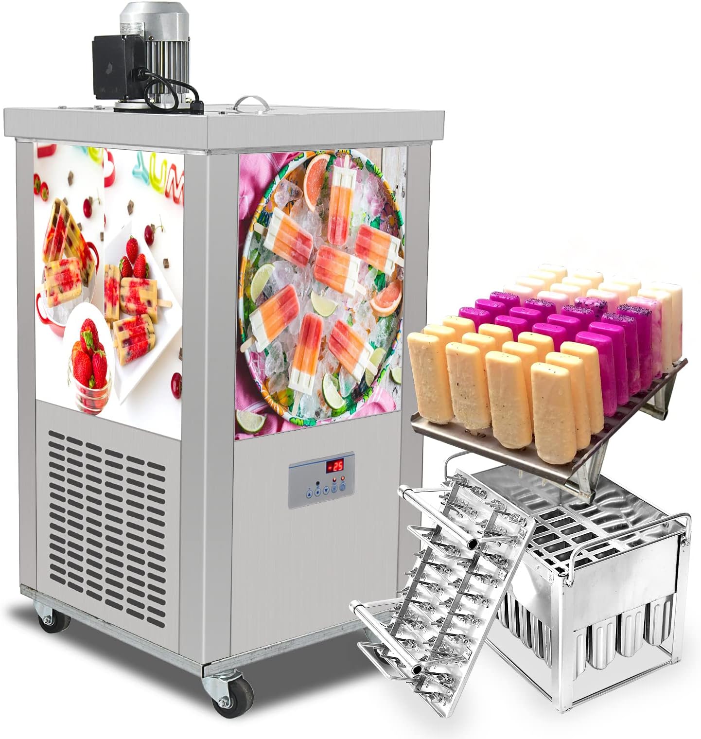 Kolice commercial single mold set ice pops machine, popsicle machine, ice lolly making machine, ice sticks maker -30 pcs/mold set, 110ML/each stick