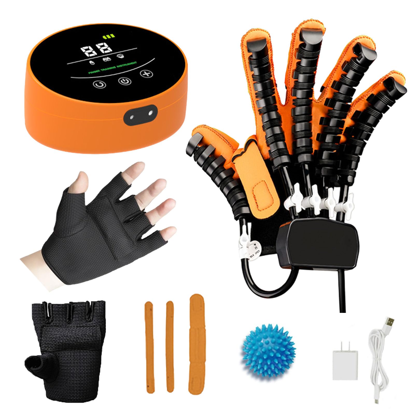 Guantes De Robot De RehabilitacióN De Autoentrenamiento Dispositivo De Terapia De Mano Izquierda Derecha Para Pacientes Con ParáLisis Por DisfuncióN Para Pacientes(Size:Mano derecha XL,Color:A)