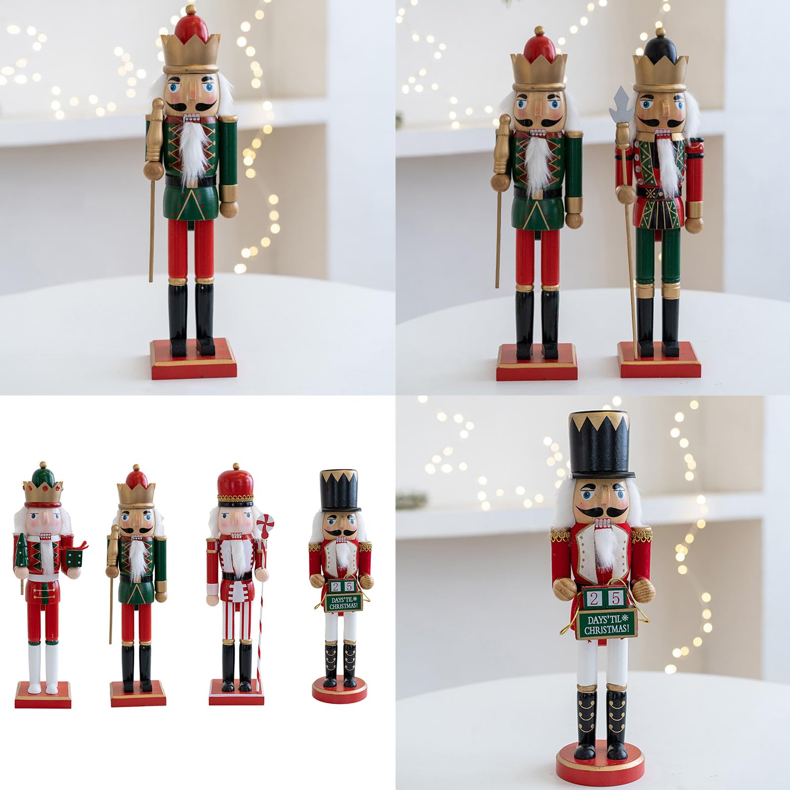 Amazon.co.jp: クリスマス装飾ナッツクラッカーオーナメント木製クルミ