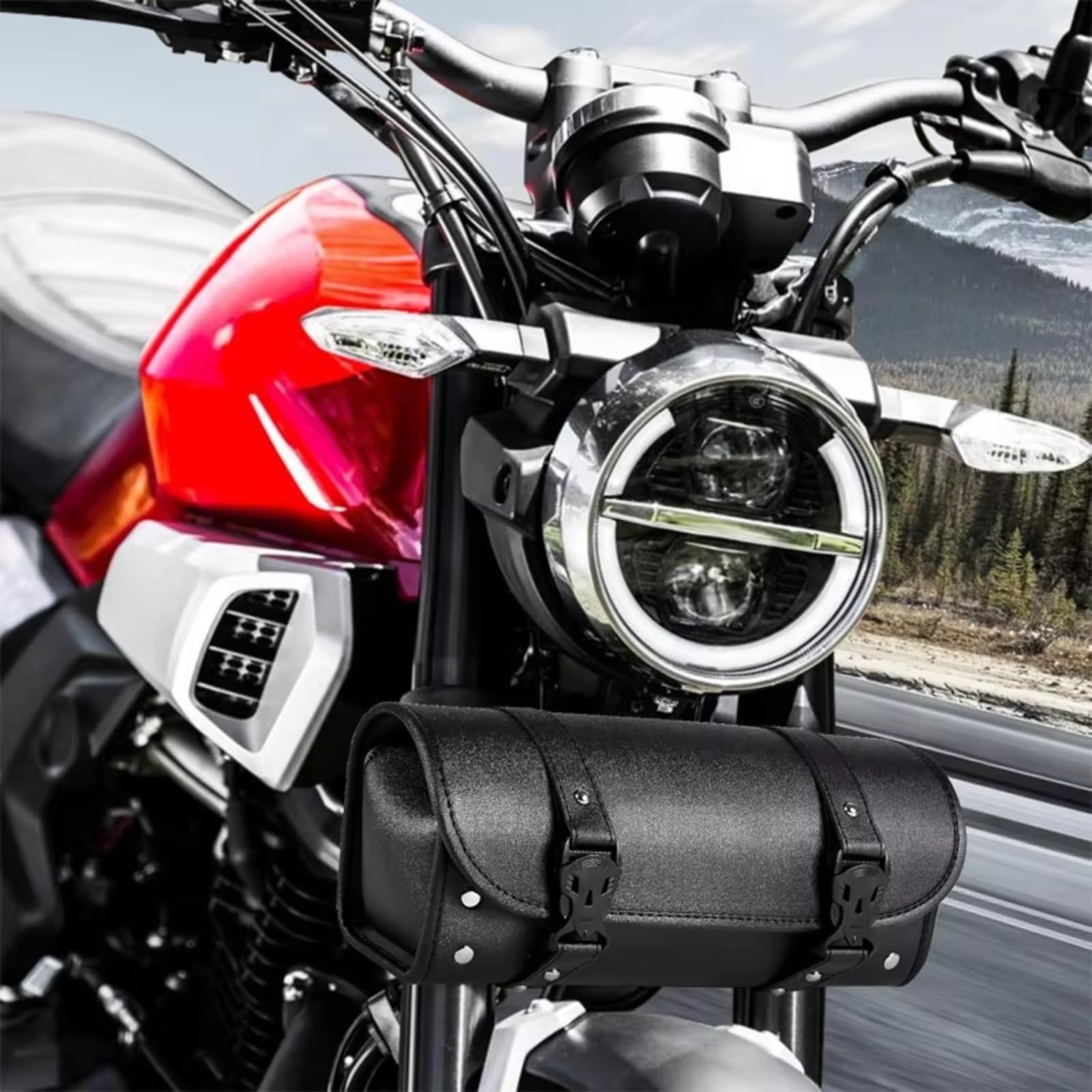 Compatibile Con Yamaha 1 Pezzo Borsa Porta Attrezzi Per Moto PU Impermeabile Manubrio Rotolo Laterale Portaoggetti Borse Accessori Parti Sacche Moto