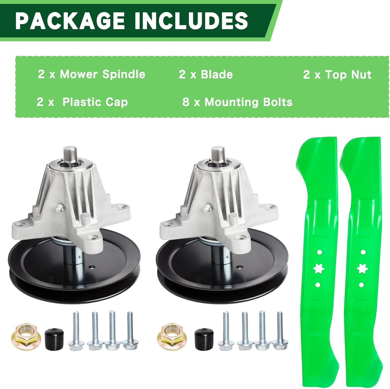 46 inch Deck Spindle Blade Rebuild Kit Fit for Cub Cadet XT1-LT46 XT2-LX46 Craftsman MTD T240 T225 T8200 T8600 T3100 T2800 Lawn Mower Replaces 918-06977 618-06977 918-06977A 742-04290 942-04244