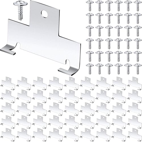 Vista 8 de Dunzy 40 clips de luz empotrables para iluminación descendente, clips en C, retrofit para downlight con tornillos autorroscantes de metal