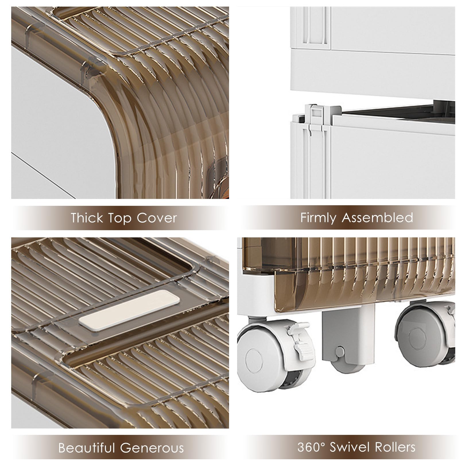 Gabinete de almacenamiento Estrecho para baño, gabinete de almacenamiento de piso con cajones multicapa y 4 ruedas universales, unidad de almacenamiento de baño Alta y d