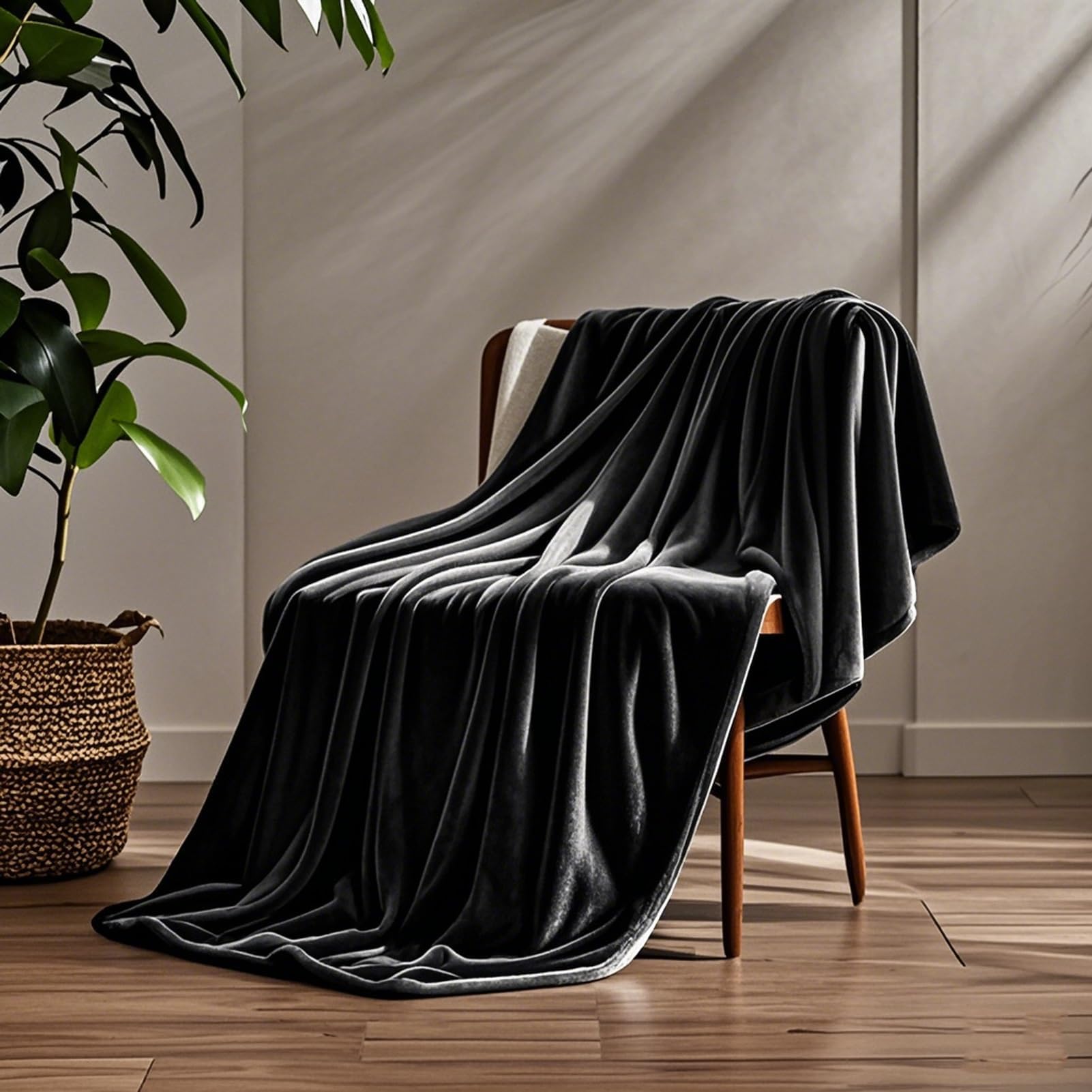 STGAO Blankets and Throws 90 x 170 cm Can be Used on Both Sides Life Blanket and Cuddle Blanket Customized Support for Mom, Women and Girlfriends, Black