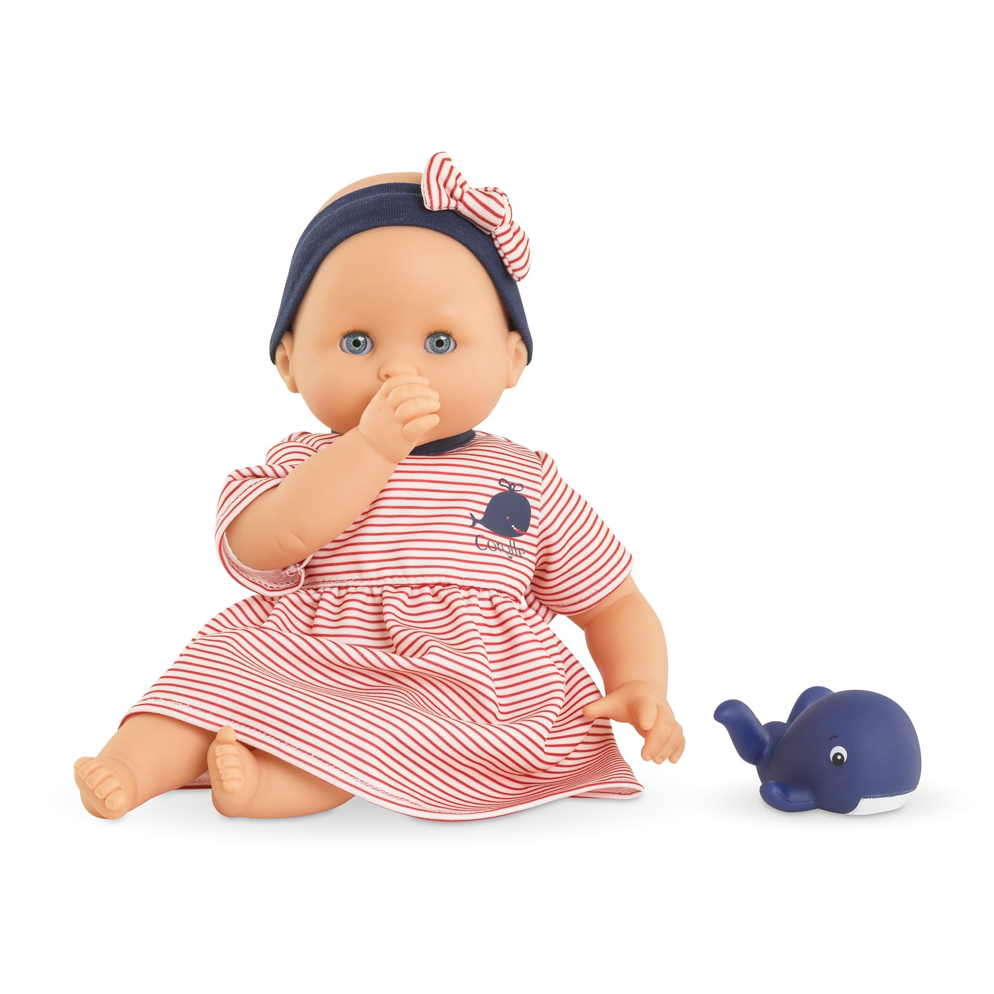 Corolle – Mi Primer pupon, bebé baño Calypso, con Juguete de baño Ballena, 30 cm, a Partir de 18 Meses, 9000100860