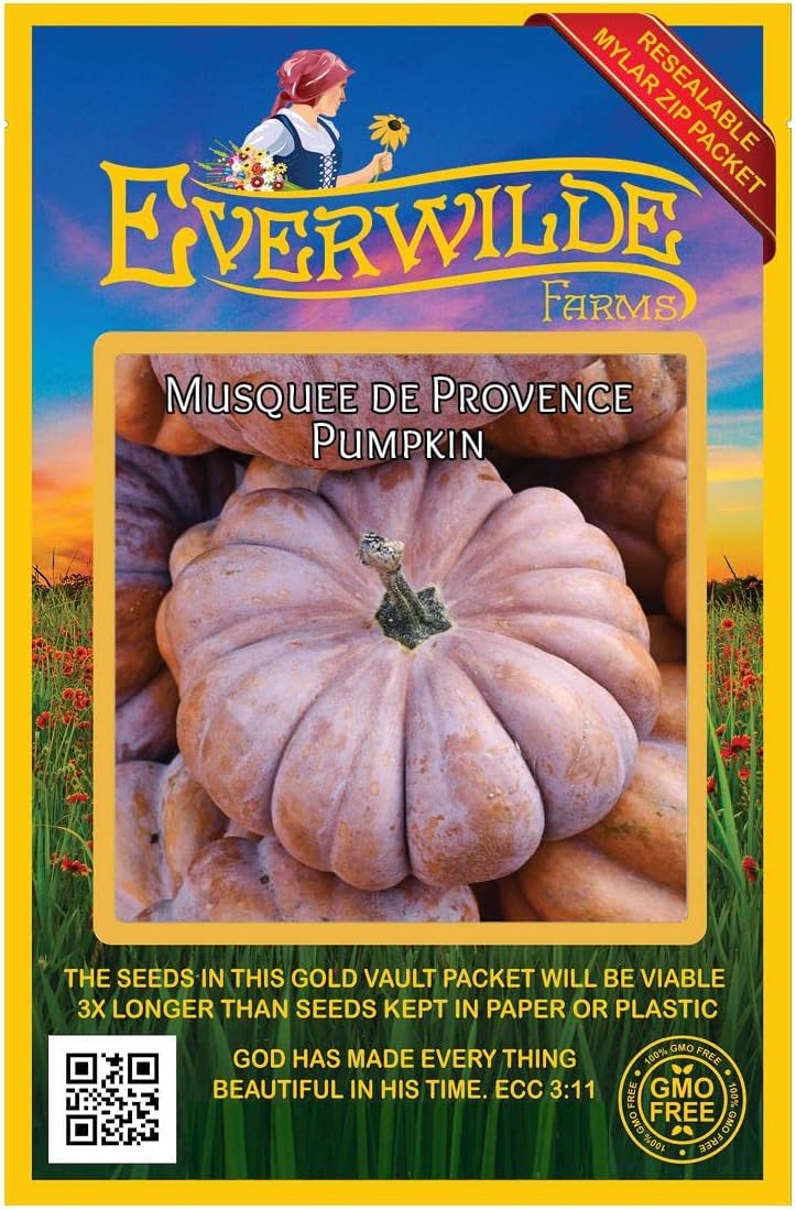 Everwilde Farms - 1/4 Lb Musquee de Provence Pumpkin Seeds - Gold Vault