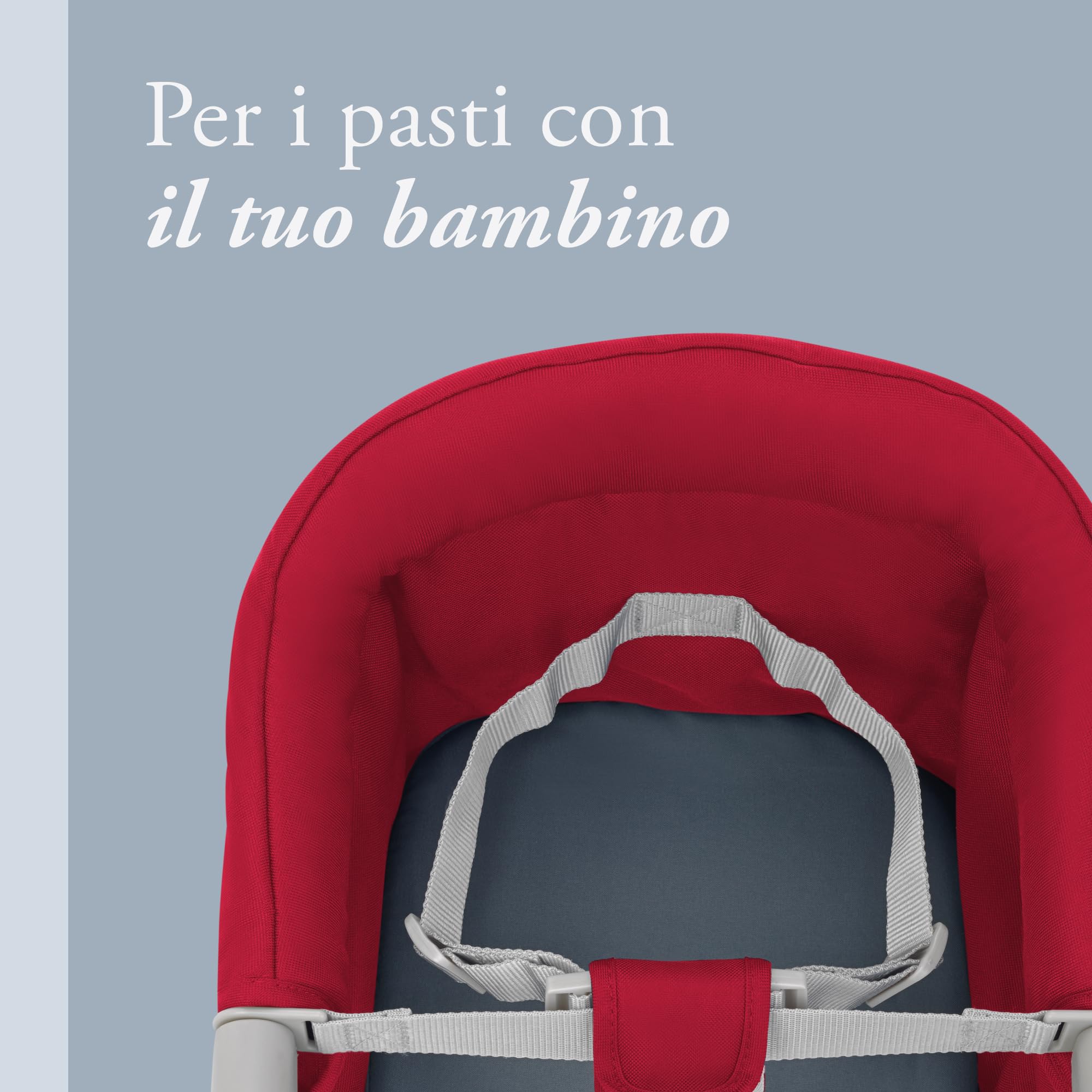 Inglesina Fast, Seggiolino da Tavolo Pieghevole, Rosso (Red), Facile Trasportare, Lavabile, Installazione Sicura, Fino a 15 kg, 35 x 27 42 cm