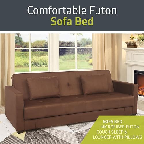 Miniatura 3 de Pearington Mia - Sofá cama de microfibra, multiposición, dormitorio, sala de estar u oficina, futón con almacenamiento adicional debajo del cojín