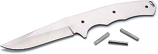 WOODRIVER Drop Point Skinner Knife Kit with Black Leather Sheath