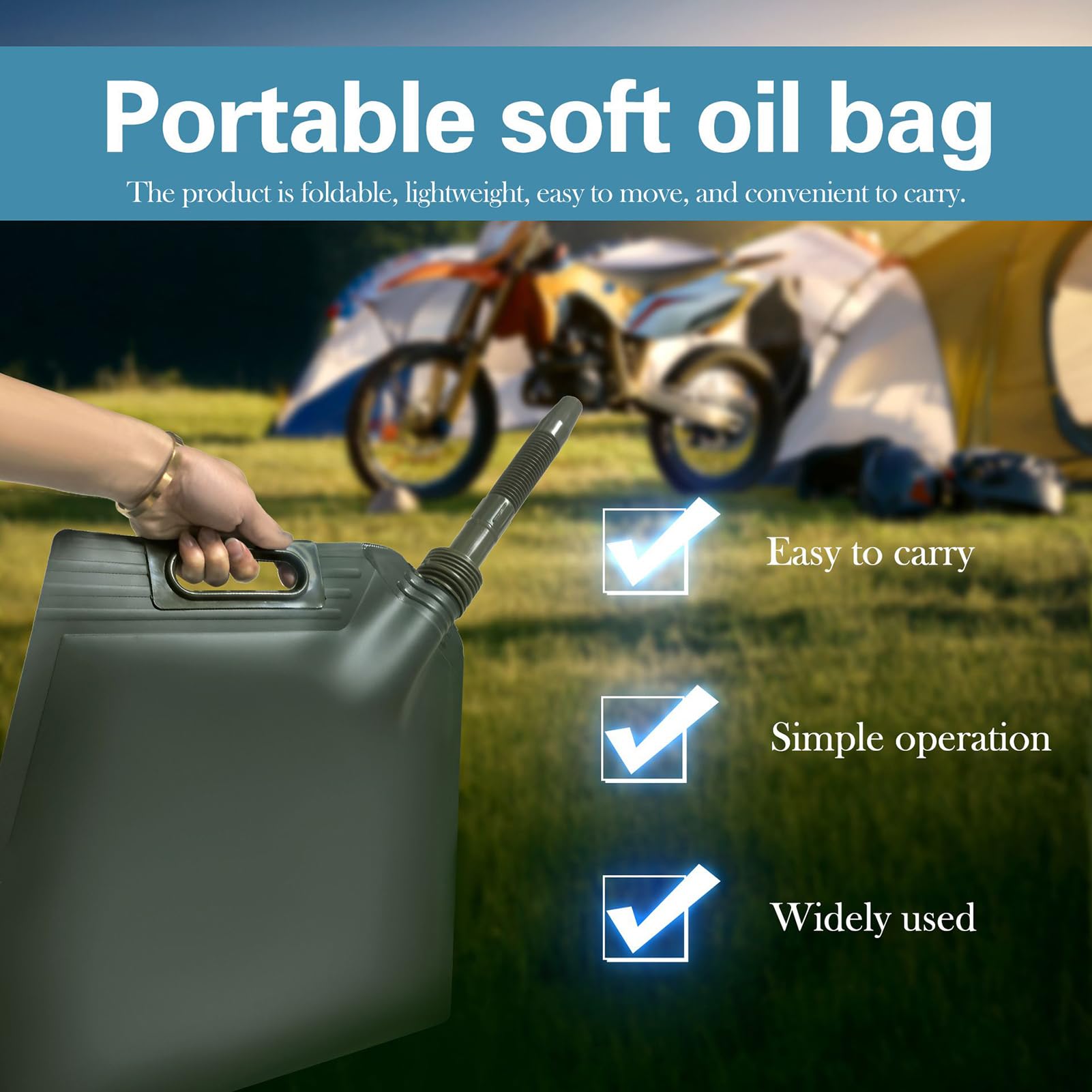 Gas Blladder Für Motorrad Handlich Tragbar | Handheld Öl Aufbewahrungsbeutel | Auslaufsicherer Benzin Container Für SUV Limousine Auto Alltag Camping Angeln Reisen