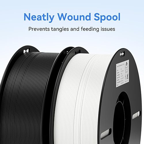 Miniatura 5 de Creality - Paquete de filamento PLA de 1.75 mm de 2 kg (4.4 lb) para impresión 3D, sin enredos, gran adherencia y rendimiento en voladizos,