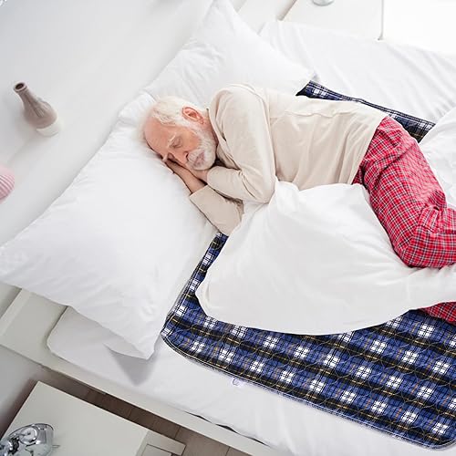 Miniatura 48 de Almohadillas de cama antideslizantes para incontinencia lavables de 36 x 72 pulgadas, almohadillas de cama impermeables para adultos, lavables