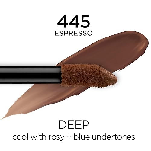 Vista 35 de L'Oreal Paris Makeup Infalible Full Wear Corrector mate impermeable, cobertura completa, tono de piel oscuro (Coffee), 0.33 fl oz 435 CAFÉ