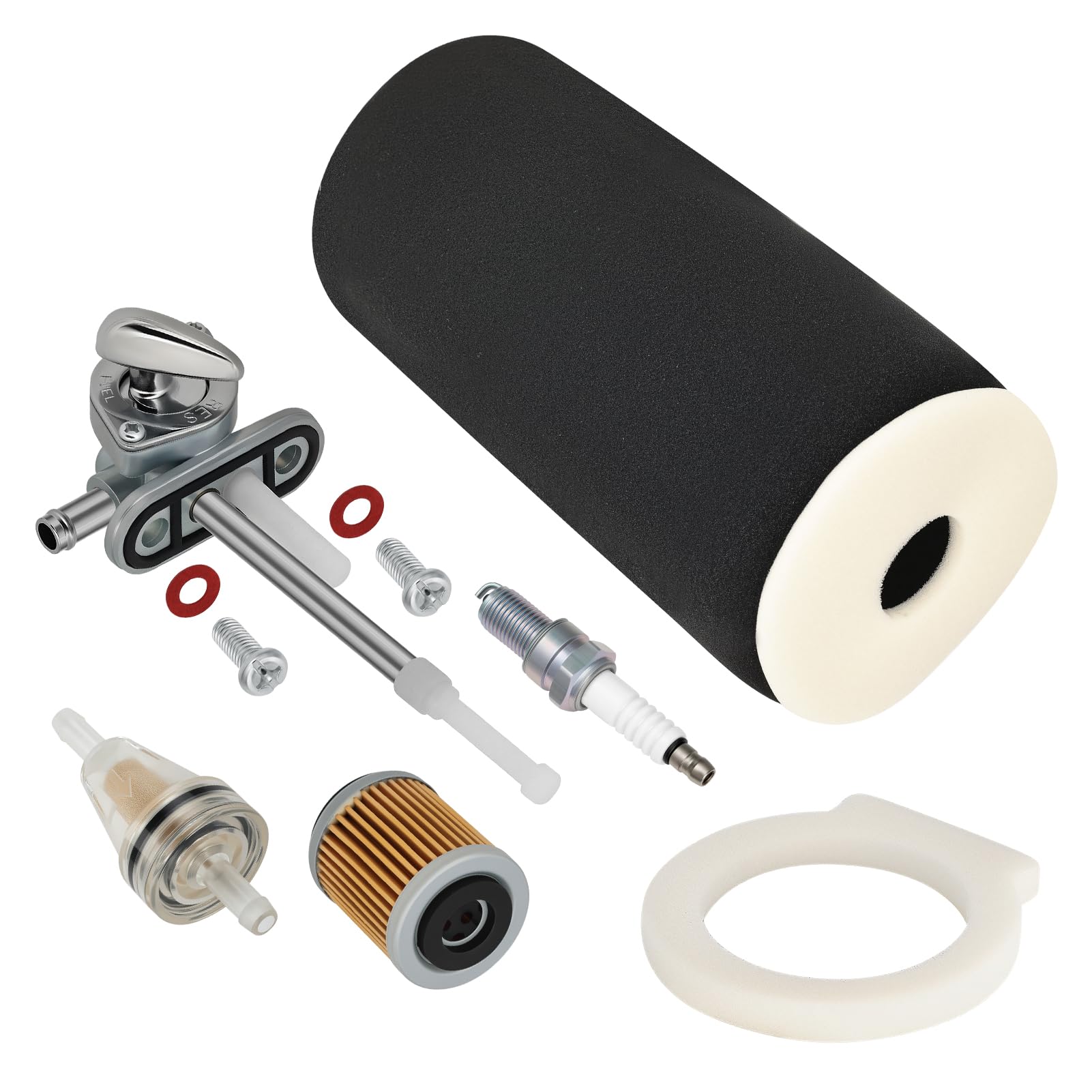 Kit filtro aria e rubinetto carburante con filtro olio adatto per Yama-ha Warrior Raptor Wolverine 350 YFM350 F X R 1987-2013 1UY-14451-00-00