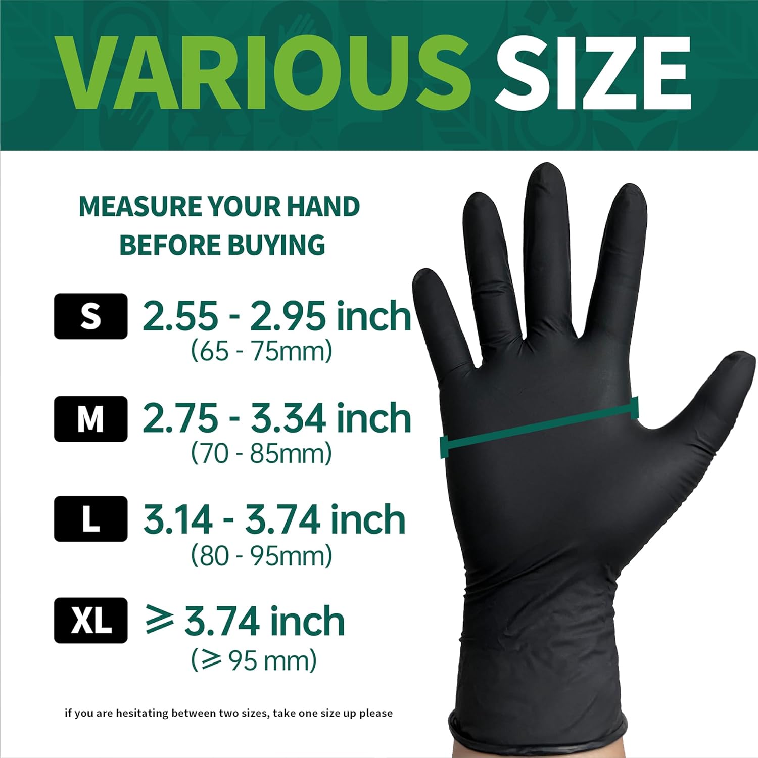 Vinyl Disposable Exam Gloves, Black 4Mil Powder-Free Latex-Free Medical Food Safe Cooking Cleaning Glove 100 &1000Ct - Image 8