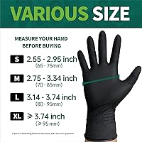Vista 8 de Vinyl Disposable Exam Gloves, Black 4Mil Powder-Free Latex-Free Medical Food Safe Cooking Cleaning Glove 100 &1000Ct