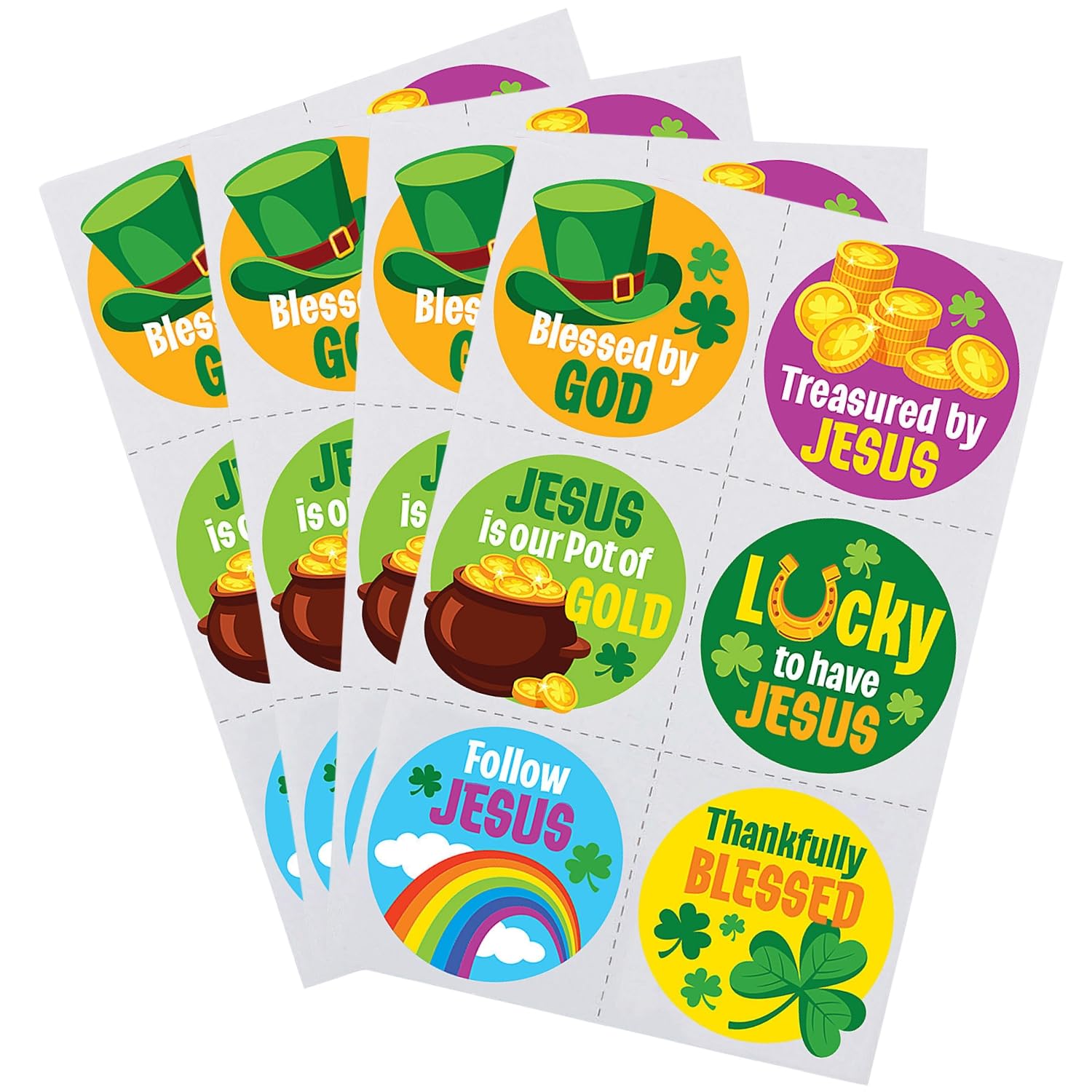 Fun Express 1 1/2" Bulk 72 Pieces Religious St. Patrick’s Day Temporary Tattoos