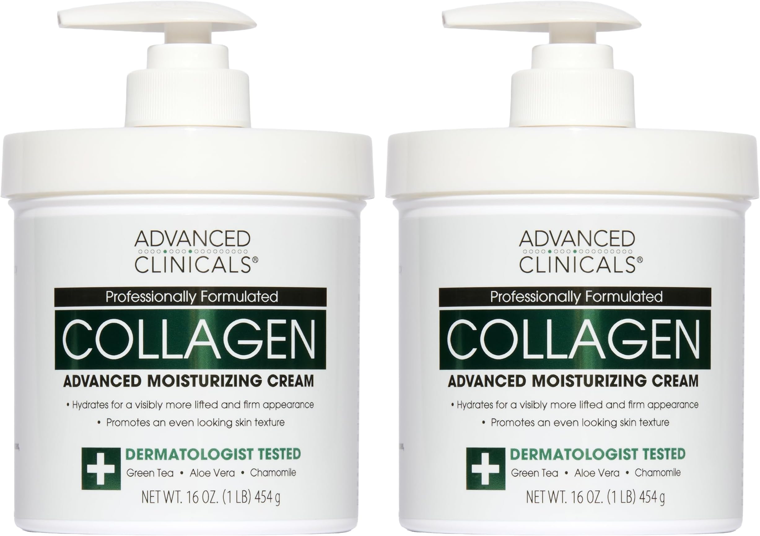 Collagen Skin Rescue Lotion - Hydrate, Moisturize, Lift, Firm. Great for Dry Skin (Two - 16oz)