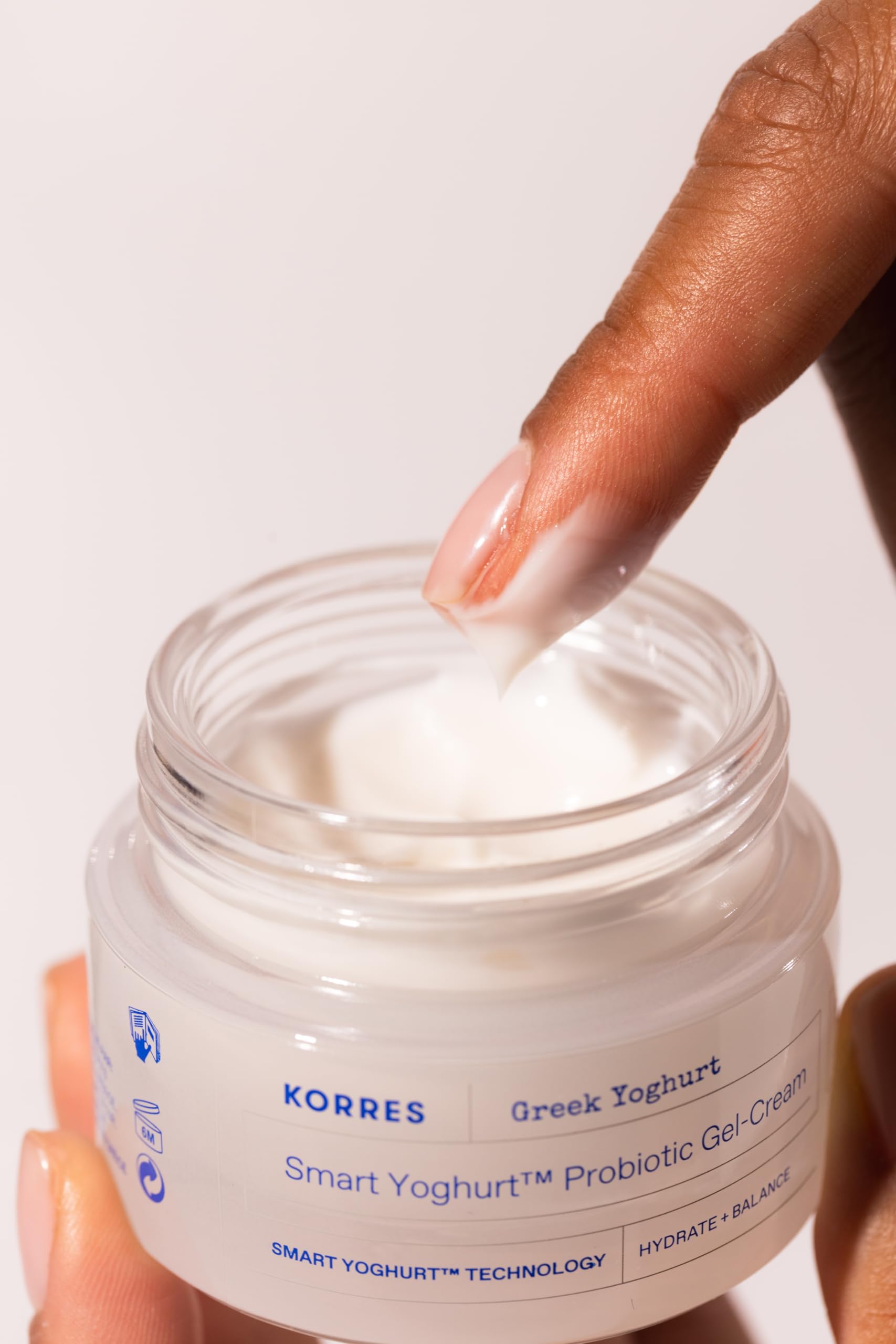 Gel-Crème Nourrissant Probiotiques & Yaourt Grec | au yaourt grec, soin hydratant pour peaux sensibles, équilibrant, hydratant, apaisant, sans silicone ni parabènes