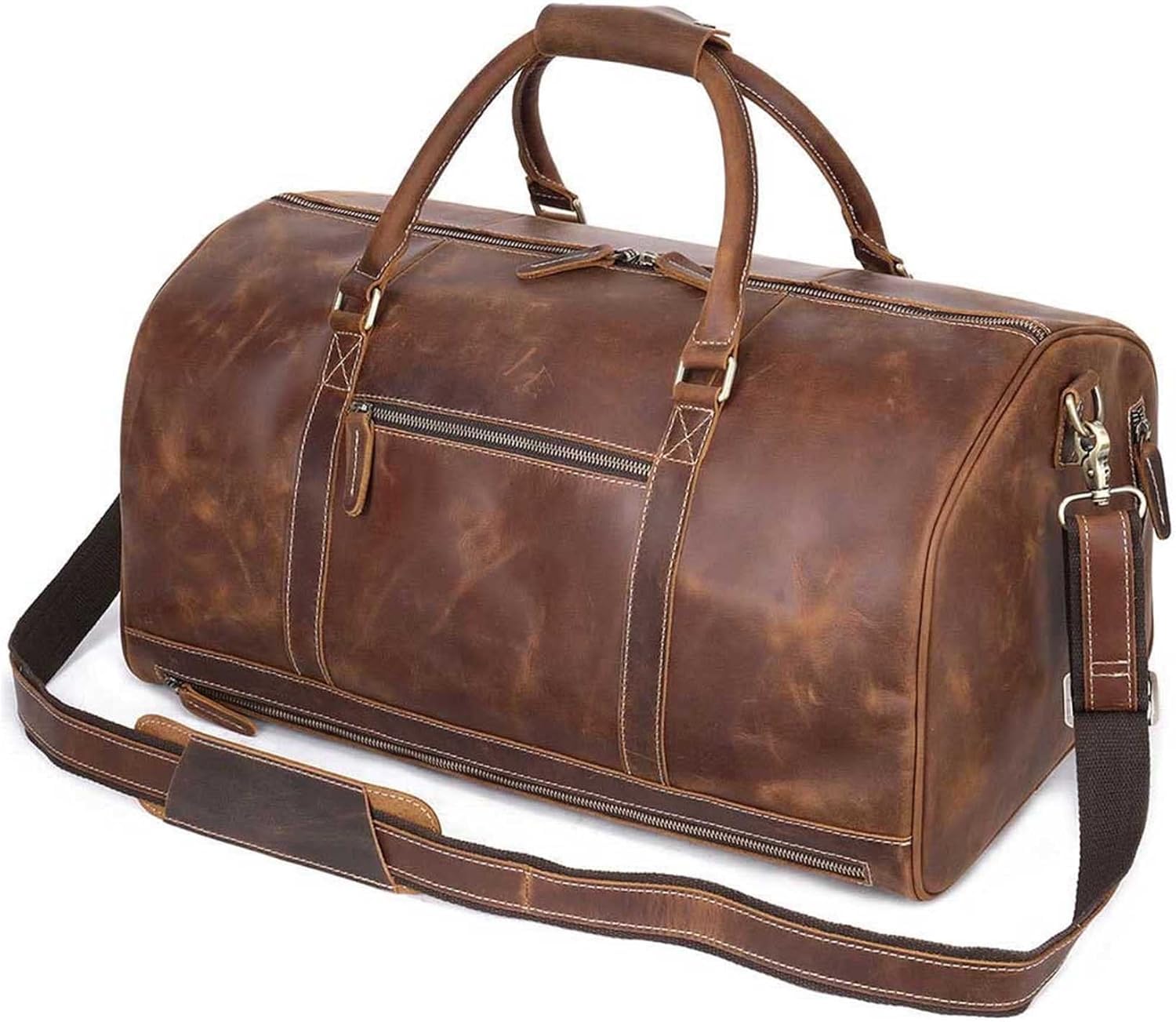 Torba Podróżna Sportowa Siłownia, Męska Torba Podróżna Vintage Totes Prawdziwa Skórzana Torba Weekendowa Na Noc Torba Sportowa Na Siłownię Torebka Z Prze, Coffee Color, One Size