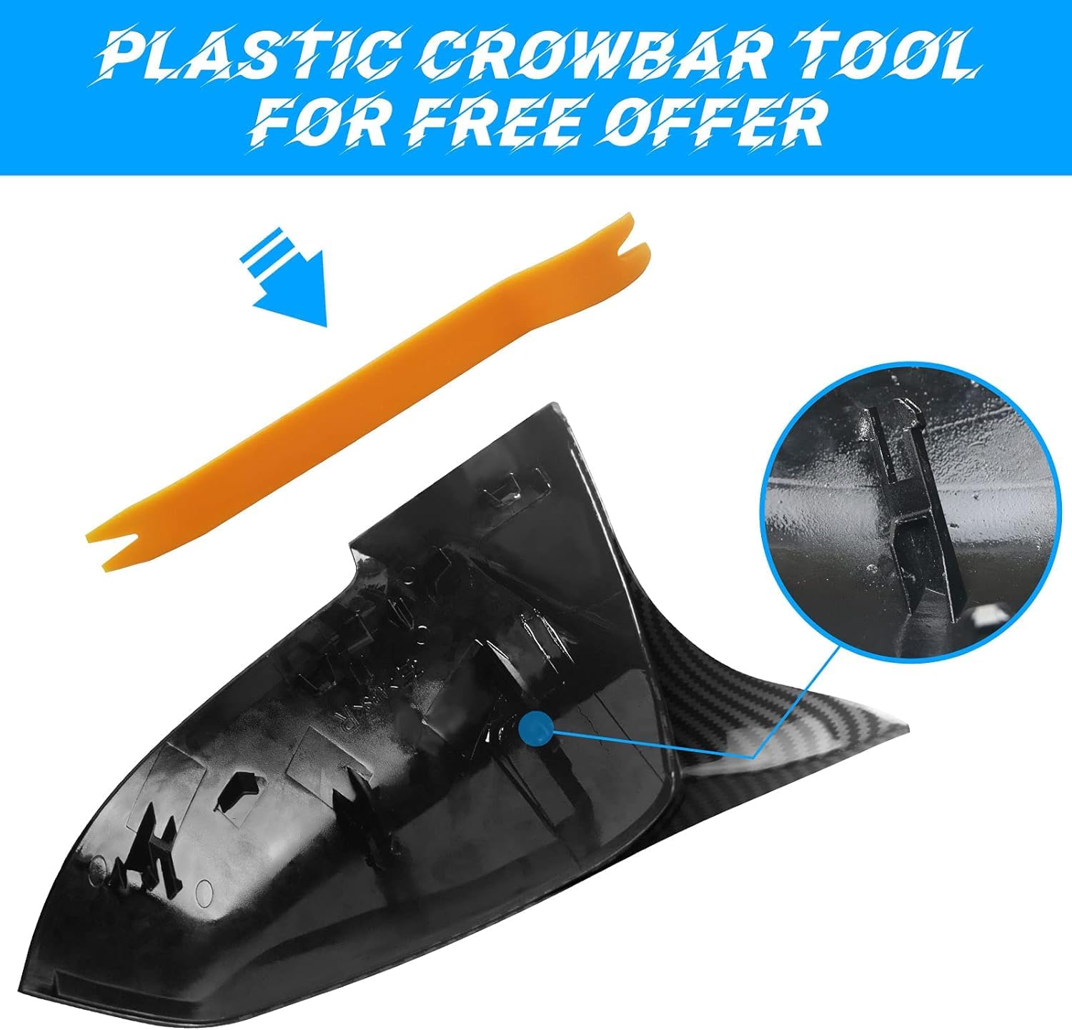 Coque de rétroviseur de voiture compatible for BMW Série 1 F20 F21/2 F22 F23 F87/3 F30 F31 F34/4 F32 F33 F36/i3 I01/X1 E84,Capuchons de Couvercle de Rétroviseu Gauche+Droite,(fibre de carbone)