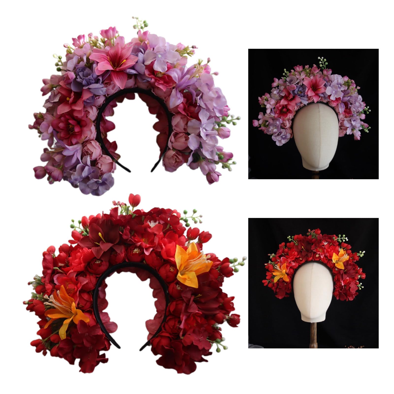 Brautgirlanden Blumenkronen Hochzeit Blumenstirnband Strandkranz Haarband Mädchen Haarschmuck Frauen Kopfreifen Requisiten Bequem