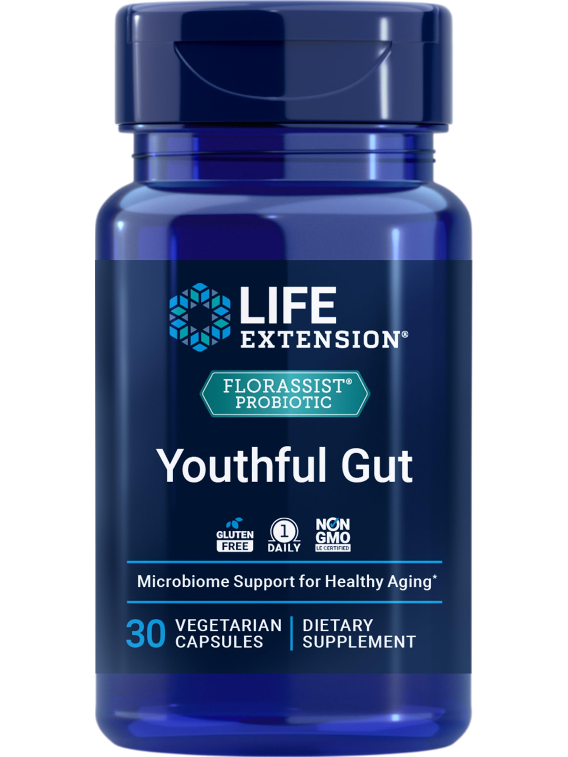 Life Extension FLORASSIST Probiotic Youthful Gut, 30 Capsules