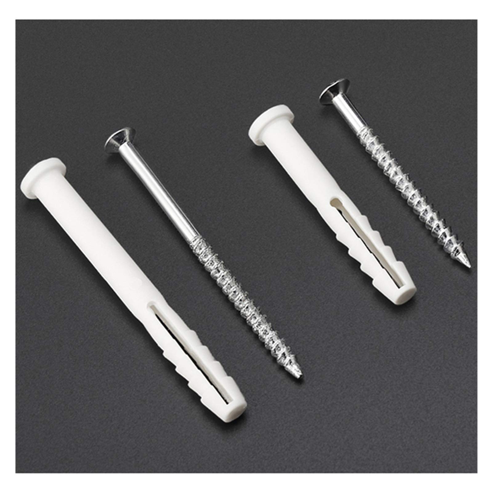 Pernos de anclaje, Tornillo de expansión, Perno de expansión, Tornillos y pernos de expansión for muebles Conector Armario/Tornillo de pared Anclaje 60/80 mm de largo 100 piezas Tornillo de expansión,