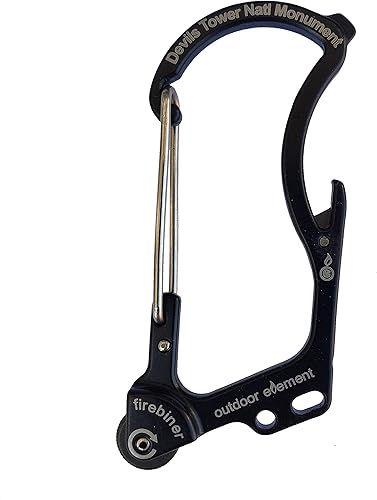 Miniatura 10 de OUTDOOR ELEMENT  Firebiner grabado personalizado  Recuerdo  Herramienta de emergencia de llavero  Arrancador de fuego  Mosquetón  Abridor de