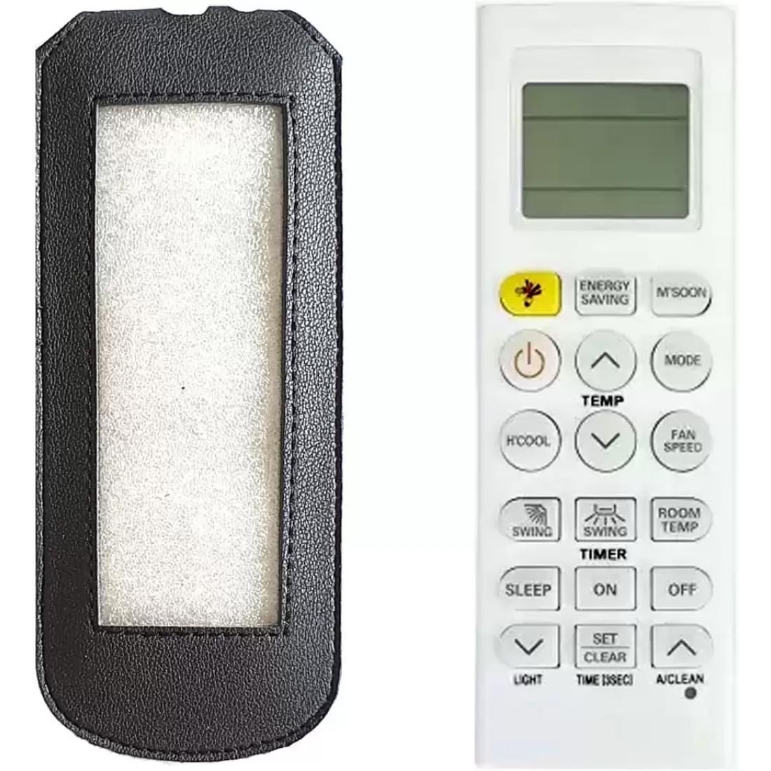 Zaoma Flip Cover Compatible for Lloyd AC Remote Control Pouch Cover Holder PU Leather Cover Holder - Black-image-34